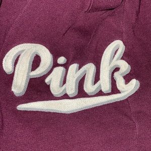 Pink Victoria’s Secret sweats Maroon size Large